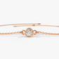 Bezel Set Diamond Bracelet for Women  customdiamjewel 10 KT Solid Gold Rose Gold VVS-EF