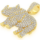 1.75CTW Round Diamond Rhinoceros Pendant  customdiamjewel   