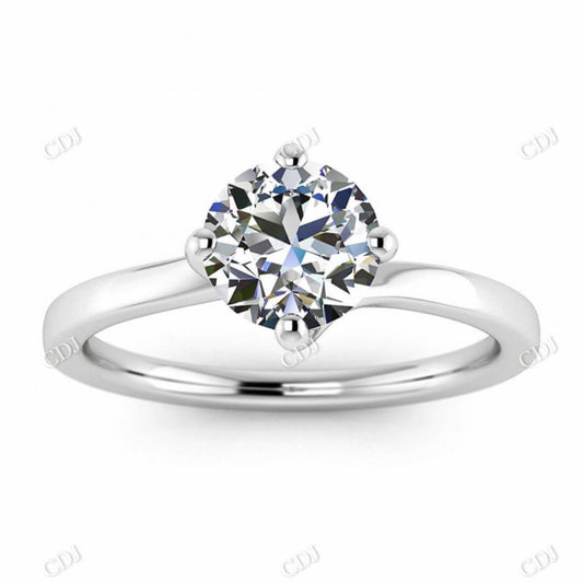 Antique Shape Moissanite White Gold Solitaire Engagement Ring  customdiamjewel 10KT White Gold VVS-EF
