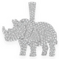 1.75CTW Round Diamond Rhinoceros Pendant  customdiamjewel   