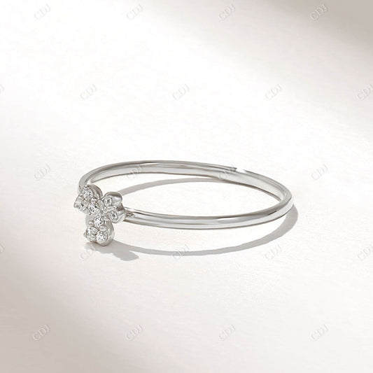 0.06CTW Earth Mine Diamond Tiny Promise Ring  customdiamjewel 10KT White Gold VVS-EF