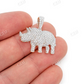 1.75CTW Round Diamond Rhinoceros Pendant  customdiamjewel   