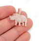 1.75CTW Round Diamond Rhinoceros Pendant  customdiamjewel   
