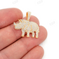 1.75CTW Round Diamond Rhinoceros Pendant  customdiamjewel   
