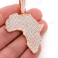 7.00CTW Africa Continent Solid Gold Diamond Pendant customdiamjewel