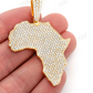 7.00CTW Africa Continent Solid Gold Diamond Pendant customdiamjewel