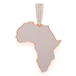 7.00CTW Africa Continent Solid Gold Diamond Pendant customdiamjewel