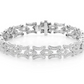 White Gold Oval Diamond Curved Line Link Bracelet  customdiamjewel   