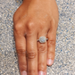 2.0CT Round Halo Moissanite Engagement Ring  customdiamjewel   