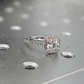 2.0CT Round Halo Moissanite Engagement Ring  customdiamjewel   