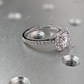 2.0CT Round Halo Moissanite Engagement Ring  customdiamjewel   