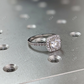 2.0CT Round Halo Moissanite Engagement Ring  customdiamjewel   