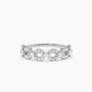 0.42CTW Round And Baguette Cut Natural Diamond Chain Shape Ring  customdiamjewel 10 KT Solid Gold White Gold VVS-EF