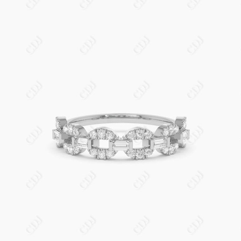 0.42CTW Lab Grown Diamond Wedding Band  customdiamjewel Sterling Silver White Gold VVS-EF