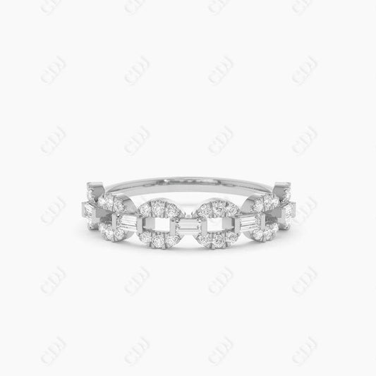 0.42CTW Lab Grown Diamond Wedding Band  customdiamjewel Sterling Silver White Gold VVS-EF