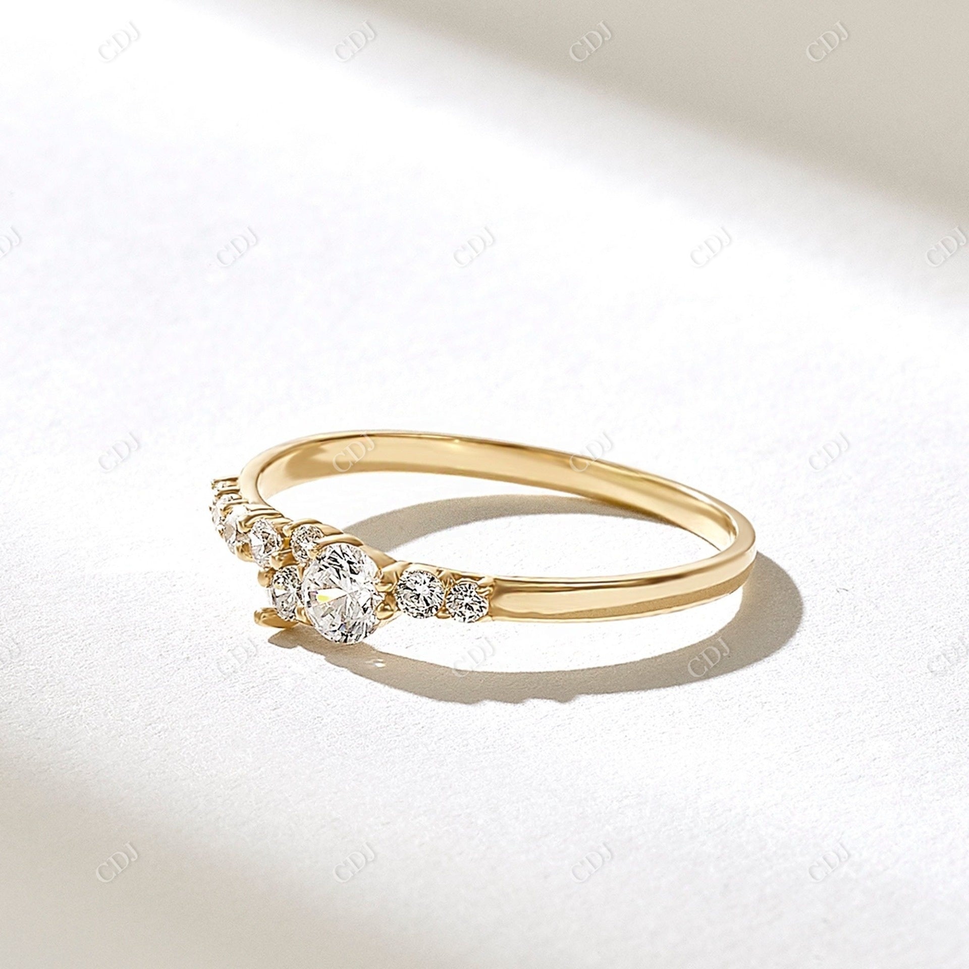 0.73CTW Minimalist Cluster CVD Diamond Wedding Ring  customdiamjewel   