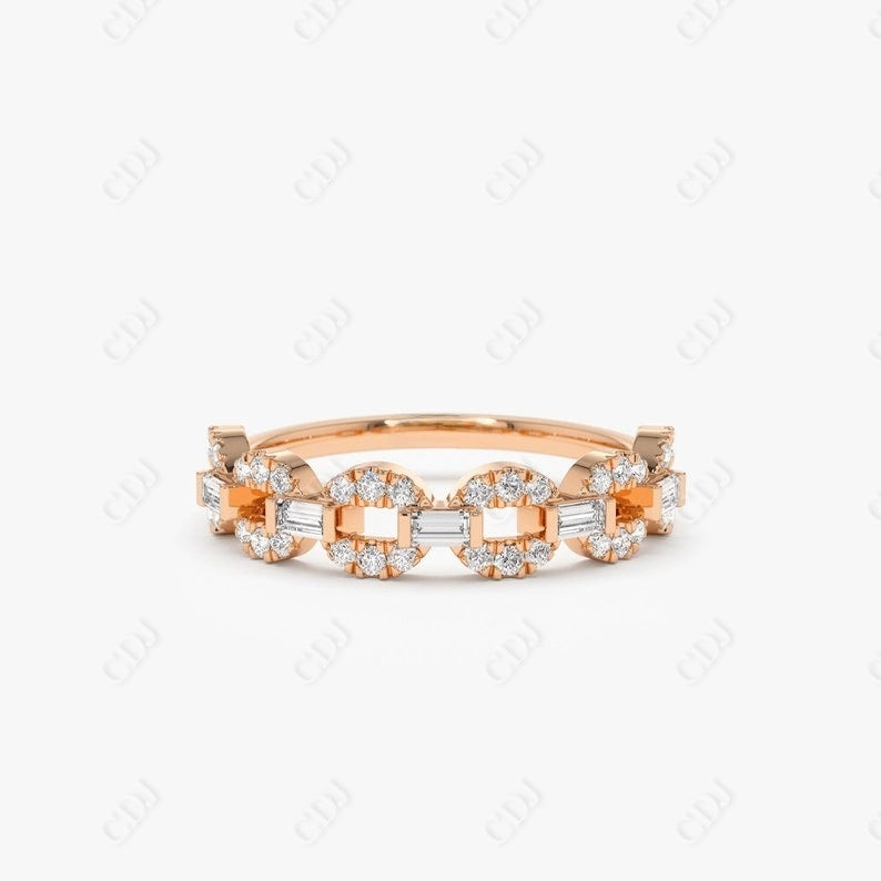 0.42CTW Lab Grown Diamond Wedding Band  customdiamjewel Sterling Silver Rose Gold VVS-EF