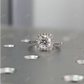 2.0CT Round Halo Moissanite Engagement Ring  customdiamjewel 10KT White Gold VVS-EF