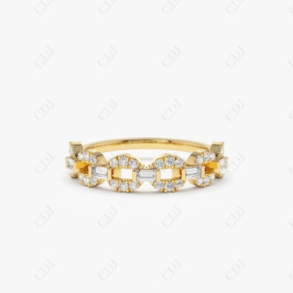 0.42CTW Lab Grown Diamond Wedding Band  customdiamjewel Sterling Silver Yellow Gold VVS-EF