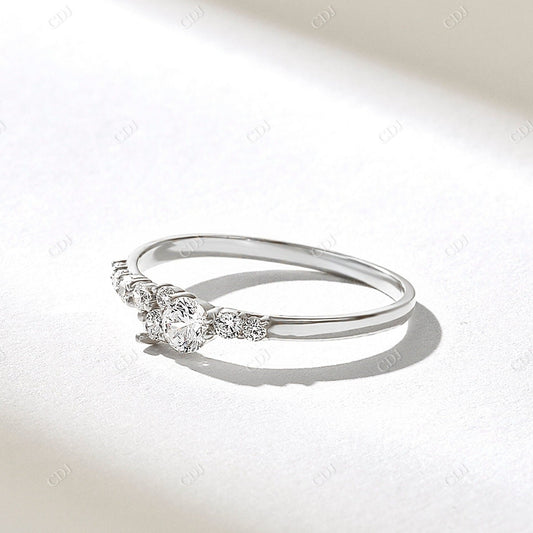 0.24CTW Cluster Diamond Wedding Ring  customdiamjewel 10KT White Gold VVS-EF
