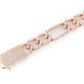 Moissanite Diamond Figaro Link Bracelet  customdiamjewel   
