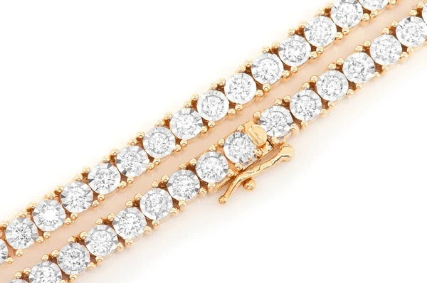 9.00CTW Diamond Men's Tennis Necklace  customdiamjewel   