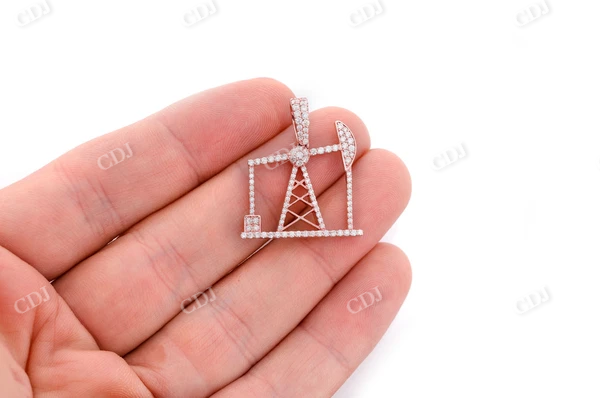 0.90CTW Gold Full Oil Rig Diamond Pendant customdiamjewel