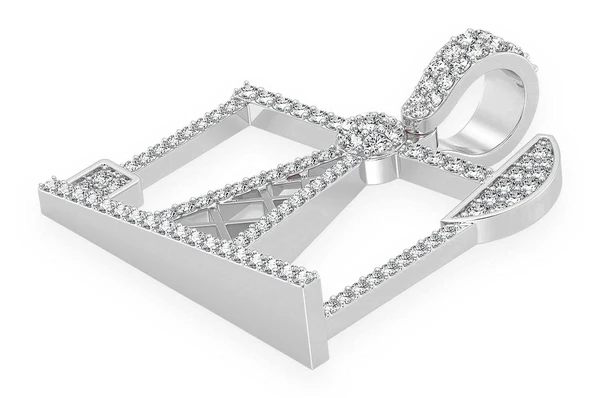 0.90CTW Gold Full Oil Rig Diamond Pendant customdiamjewel