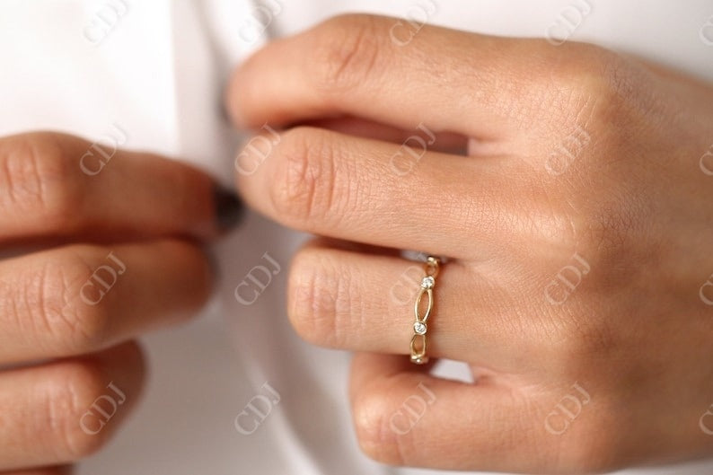 0.16CTW Round Cut Natural Diamond Bezel Set Wedding Band  customdiamjewel   