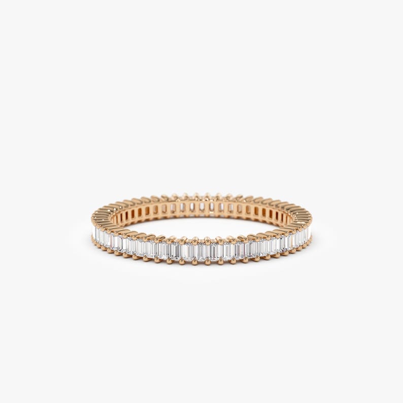 0.75CTW Solid Gold Full Eternity Natural Diamond Wedding Band  customdiamjewel 10 KT Solid Gold Rose Gold VVS-EF