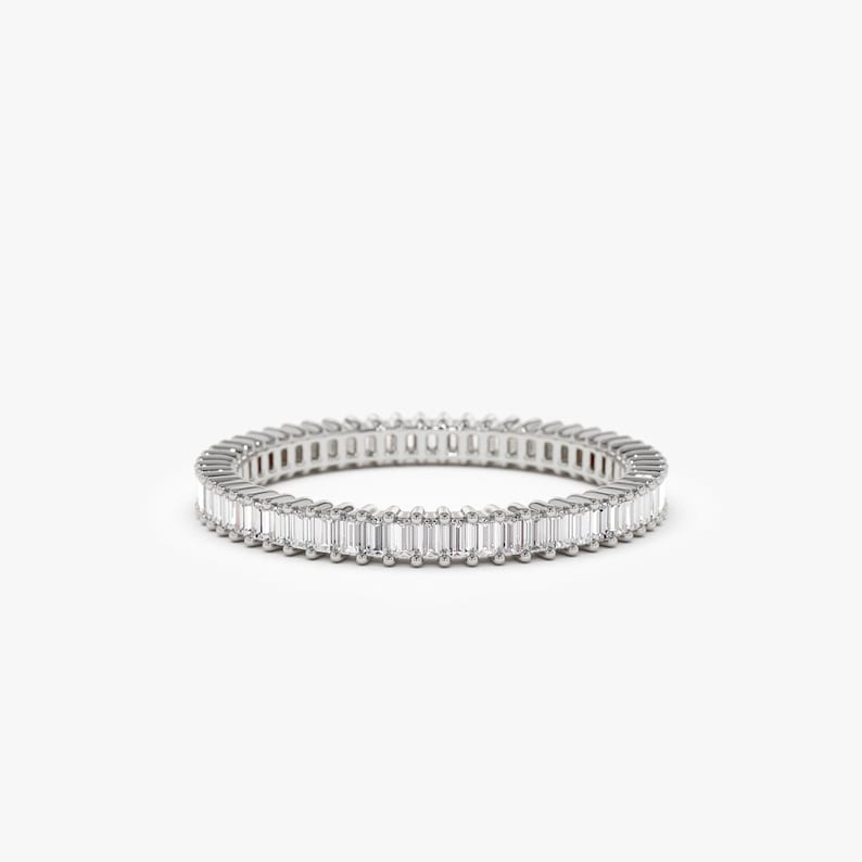 0.75CTW Solid Gold Full Eternity Natural Diamond Wedding Band  customdiamjewel 10 KT Solid Gold White Gold VVS-EF