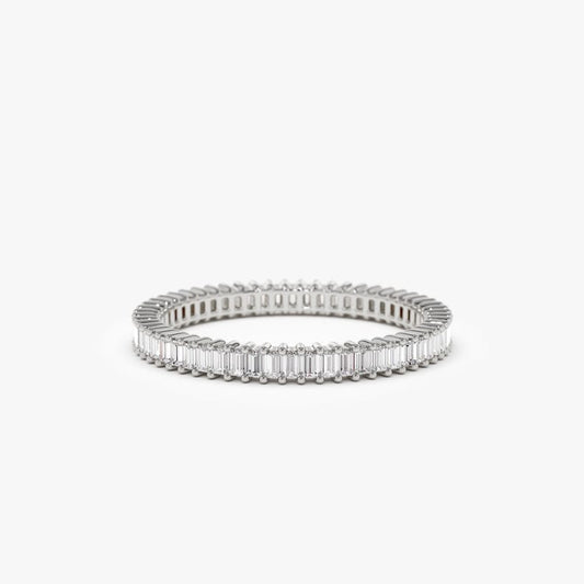 0.75CTW Solid Gold Full Eternity Natural Diamond Wedding Band  customdiamjewel 10 KT Solid Gold White Gold VVS-EF