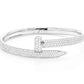 Diamond Gold Plated Nail Bangle Bracelet  customdiamjewel   