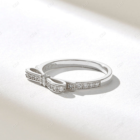 0.20CTW Earth Mine Diamond Ribbon Ring  customdiamjewel 10KT White Gold VVS-EF