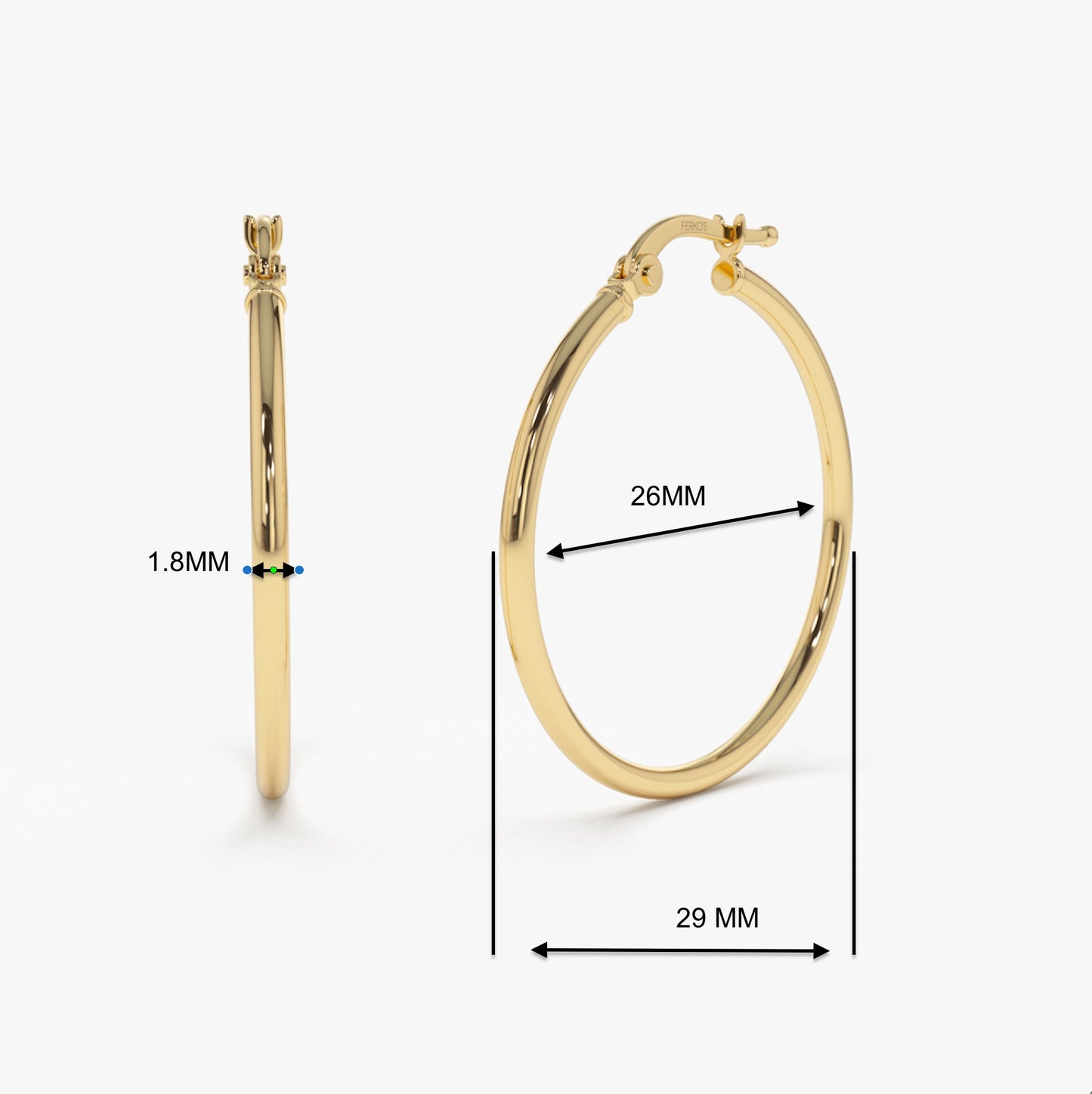 Women's Modern Hoop Moissanite Earrings  customdiamjewel   