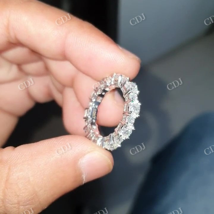 Moissanite Full Eternity Wedding Band Woman  customdiamjewel   