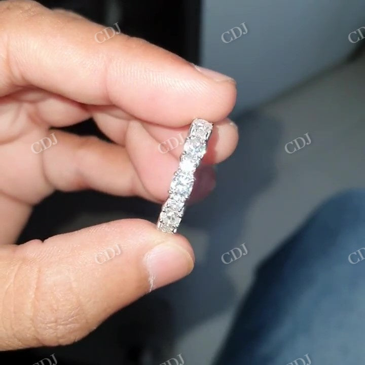 Moissanite Full Eternity Wedding Band Woman  customdiamjewel   