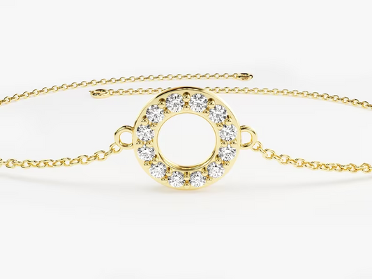 Dainty Moissanite Bracelets for Women  customdiamjewel Sterling Silver Yellow Gold VVS-EF