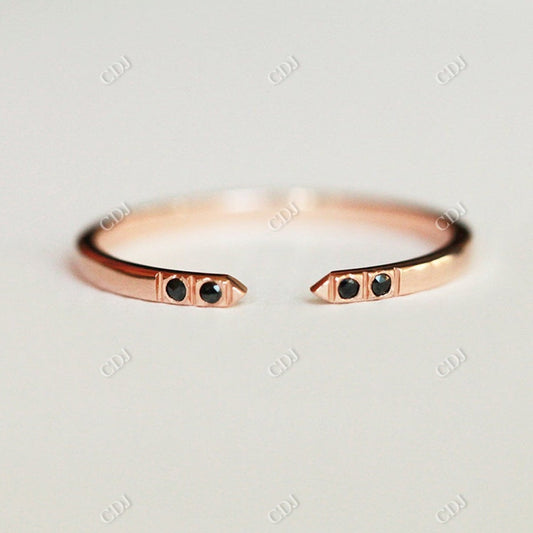 Rose Gold Natural Open Diamond Wedding Band  customdiamjewel 10KT Yellow Gold VVS-EF
