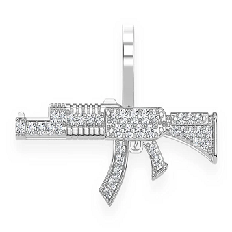 AK47 Gun Hip Hop Pendant  customdiamjewel   