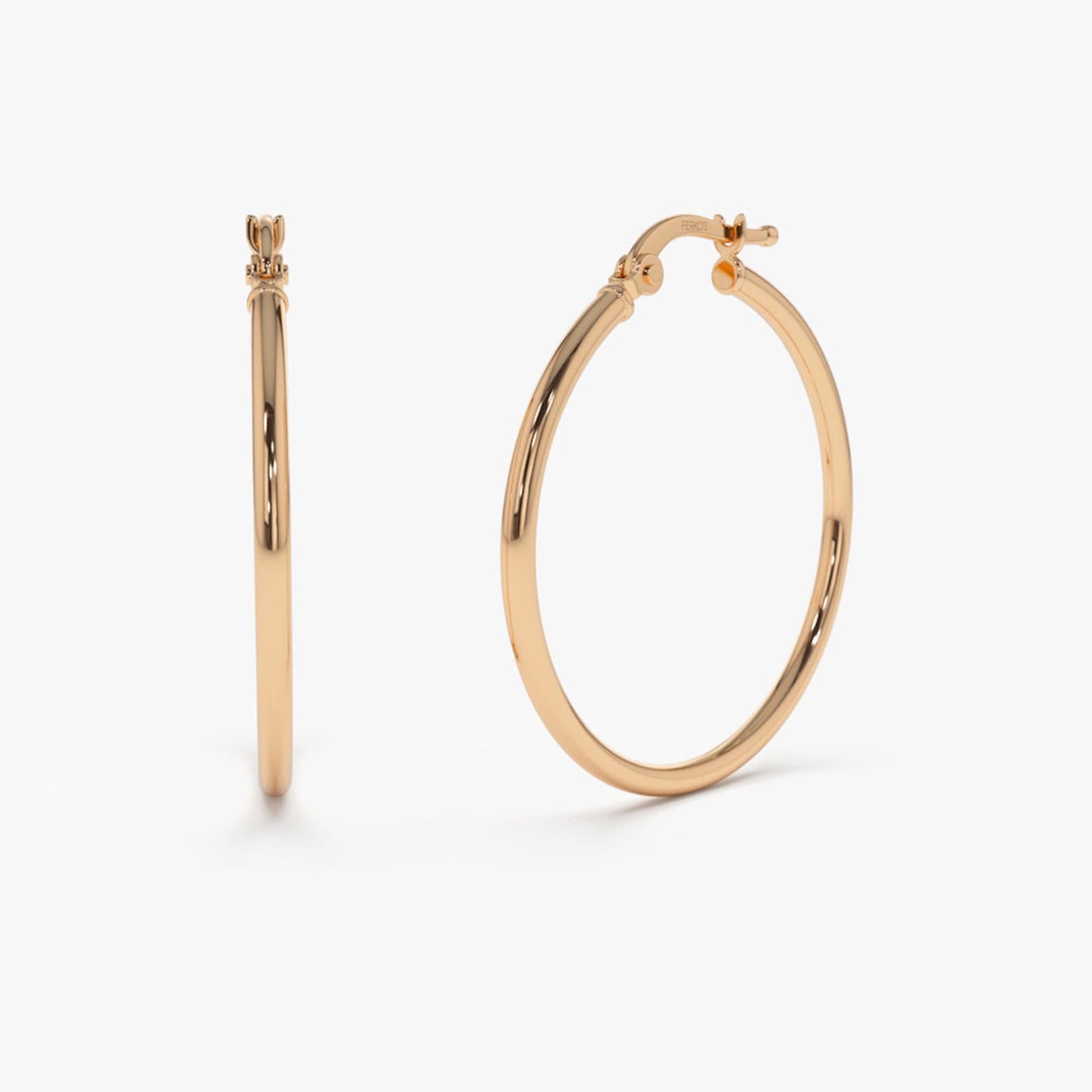 Women's Modern Hoop Moissanite Earrings  customdiamjewel Sterling Silver Rose Gold VVS-EF