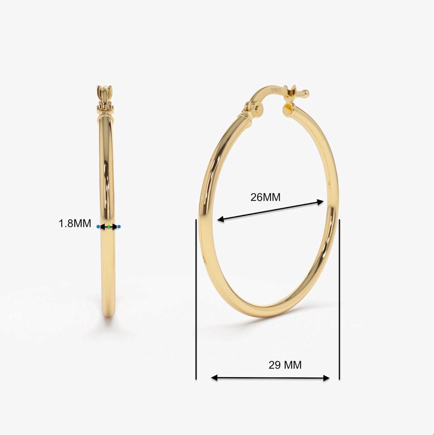 Women's Modern Hoop Moissanite Earrings  customdiamjewel   