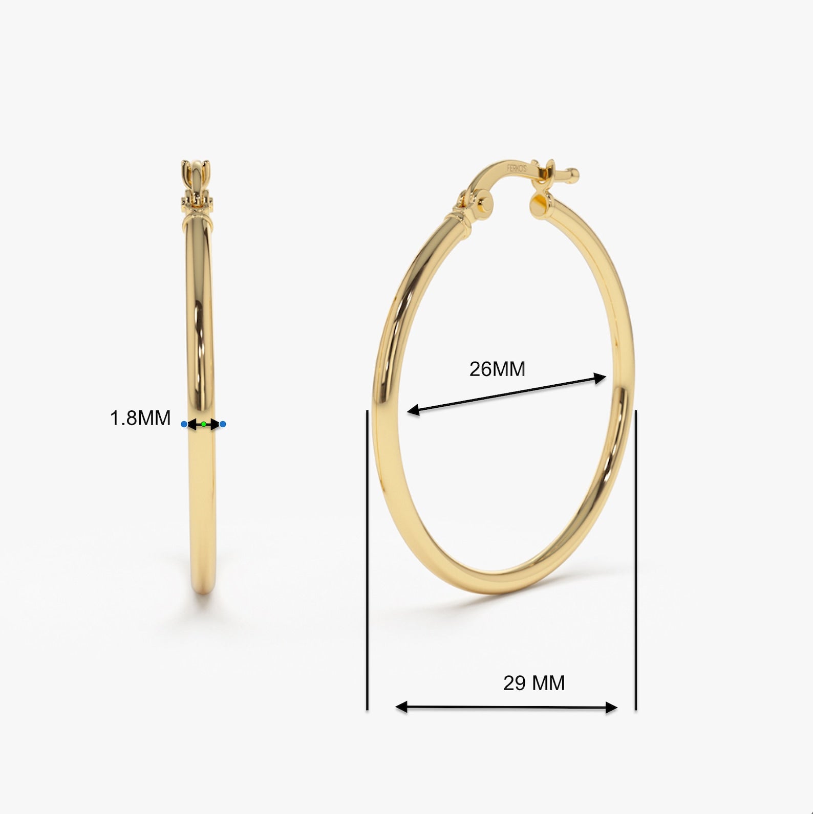 Women's Modern Hoop Moissanite Earrings  customdiamjewel   