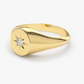 Star Setting Signet Diamond Wedding Band  customdiamjewel   