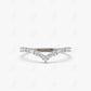 0.36CTW V Shaped Lab Grown Diamond Wedding Band  customdiamjewel Sterling Silver White Gold VVS-EF