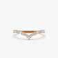 0.36CTW V Shaped Lab Grown Diamond Wedding Band  customdiamjewel Sterling Silver Rose Gold VVS-EF