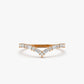 0.36CTW Baguette And Round Cut Natural Diamond Chevron Wedding Band  customdiamjewel 10 KT Solid Gold Rose Gold VVS-EF
