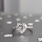 Heart Shaped Moissanite White Gold Engagement Ring  customdiamjewel 10KT White Gold VVS-EF