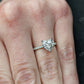 Heart Shaped Moissanite White Gold Engagement Ring  customdiamjewel   