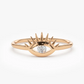 14k Gold Diamond Evil Eye Good Luck Ring  customdiamjewel 10 KT Solid Gold Rose Gold VVS-EF